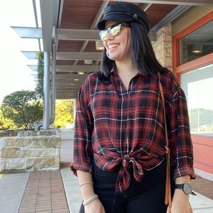 Black and Red Flannel Shirt